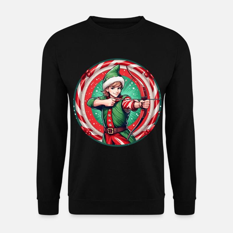 Christmas Elf Archery - Unisex Sweatshirt - black