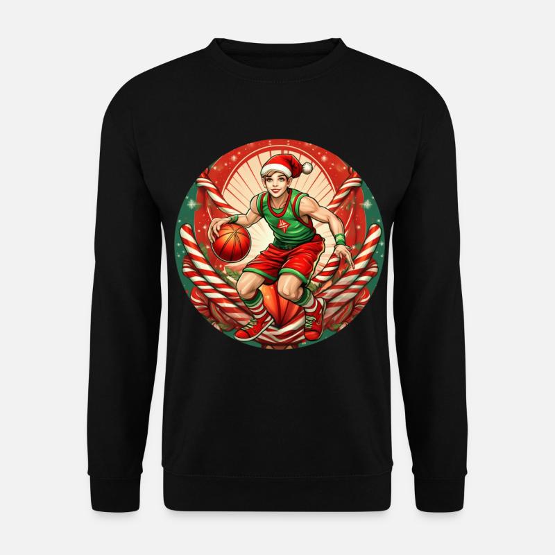 Basket-ball elfe de Noël - Sweat-shirt Unisexe - noir