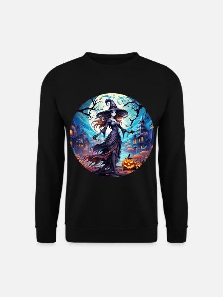 Gruseliges Halloween-partykostüm Hexe - Unisex Sweatshirt - black