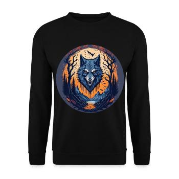 Gruseliges Fête d’Halloween Kostüm Werwolf - Sweat-shirt Unisexe - noir - Devant - Alina (178cm) & Michal (187cm)