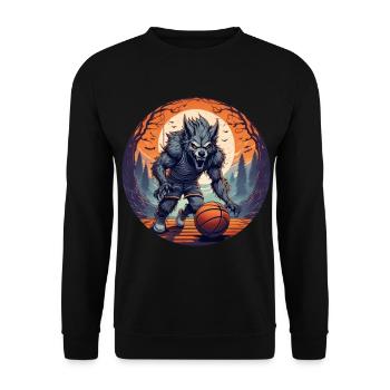 Gruseliges Halloween-partykostüm - Unisex Sweatshirt - black - Front - Alina (178cm) & Michal (187cm)