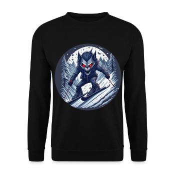 Gruseliges Halloween-partykostüm Werwolf-ski - Sweat-shirt Unisexe - noir - Devant - Alina (178cm) & Michal (187cm)
