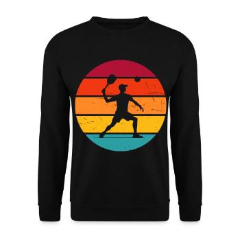 Women's Pickleball Racquetball Play Racquetball - Unisex Sweatshirt - black - Front - Alina (178cm) & Michal (187cm)