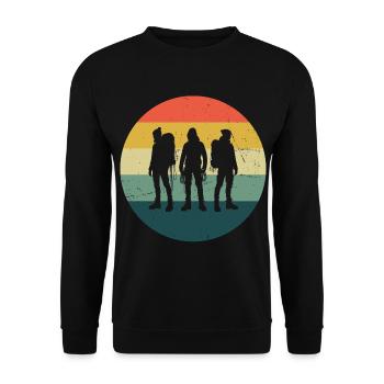 Escalade Hommes Grimpeur Bloc féminin - Sweat-shirt Unisexe - noir - Devant - Alina (178cm) & Michal (187cm)