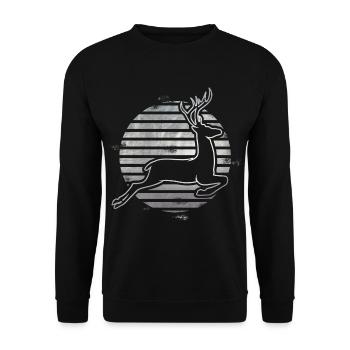 Roe deer - Unisex Sweatshirt - black - Front - Alina (178cm) & Michal (187cm)