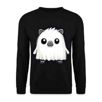 hérisson Halloween bande dessinée fantôme - Sweat-shirt Unisexe - noir - Devant - Alina (178cm) & Michal (187cm)