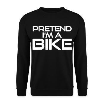 Pretend I'm a Bike - Funny Bike Costume - Unisex Sweatshirt - black - Front - Alina (178cm) & Michal (187cm)