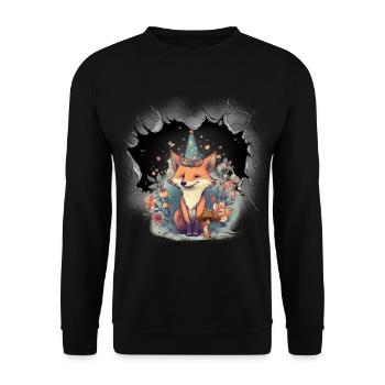renard mystique renards conte de fées conte de fées personnage enfant - Sweat-shirt Unisexe - noir - Devant - Alina (178cm) & Michal (187cm)