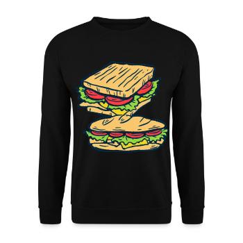 Sandwich Fast Food Cook Cooks Cook Cook - Unisex Sweatshirt - black - Front - Alina (178cm) & Michal (187cm)