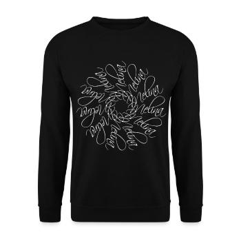 Melina Nom Mandala - Sweat-shirt Unisexe - noir - Devant - Alina (178cm) & Michal (187cm)