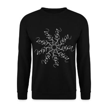 Luisa Nom Mandala - Sweat-shirt Unisexe - noir - Devant - Alina (178cm) & Michal (187cm)