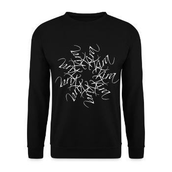 Kira Nom Nom Mandala - Sweat-shirt Unisexe - noir - Devant - Alina (178cm) & Michal (187cm)
