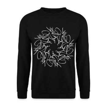 Kate Name Name Mandala - Unisex Sweatshirt - black - Front - Alina (178cm) & Michal (187cm)