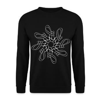 Elli Name Mandala - Unisex Sweatshirt - black - Front - Alina (178cm) & Michal (187cm)