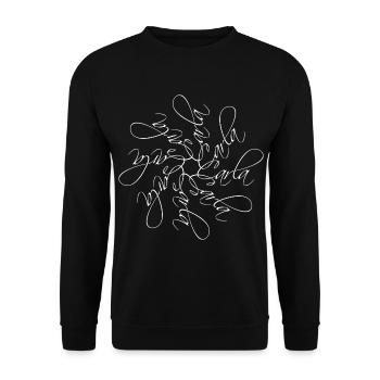 Carla Name Mandala - Unisex Sweatshirt - black - Front - Alina (178cm) & Michal (187cm)