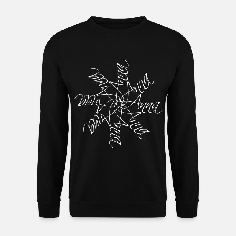 Anna Name Namensmandala - Unisex Pullover - Schwarz