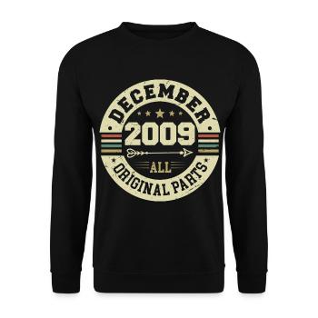 Légendes Anniversaire Décembre 2009 Naissance Cadeau - Sweat-shirt Unisexe - noir - Devant - Alina (178cm) & Michal (187cm)