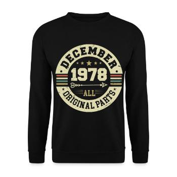 Légendes Anniversaire Décembre 1978 Naissance Cadeau - Sweat-shirt Unisexe - noir - Devant - Alina (178cm) & Michal (187cm)