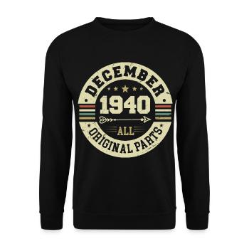 Légendes Anniversaire Décembre 1940 Naissance Cadeau - Sweat-shirt Unisexe - noir - Devant - Alina (178cm) & Michal (187cm)
