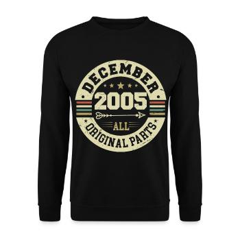 Légendes Anniversaire Décembre 2005 Né Cadeau - Sweat-shirt Unisexe - noir - Devant - Alina (178cm) & Michal (187cm)