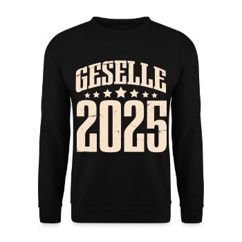 Geselle 2025 Gesellenprüfung - Unisex Pullover - Schwarz - Vorne - Alina (178cm) & Michal (187cm)