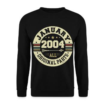January 2004 - Birthday in January 2004 - Unisex Sweatshirt - black - Front - Alina (178cm) & Michal (187cm)