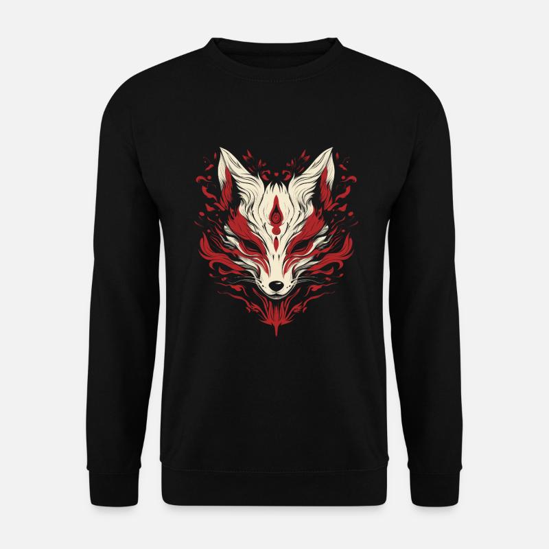 Japan Kitsune Fox Mask - Unisex Sweatshirt - black
