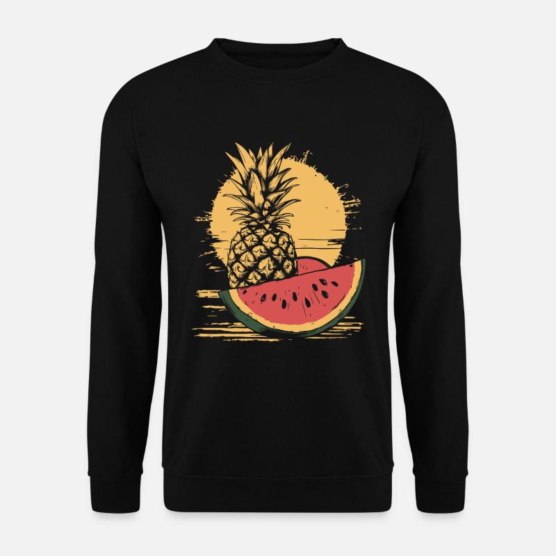 Pineapple and watermelon - Unisex Sweatshirt - black