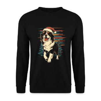Berger australien frais Noël - Sweat-shirt Unisexe - noir - Devant - Alina (178cm) & Michal (187cm)