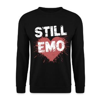 Still Emo! Emo Goth Alternative - Unisex Pullover - Schwarz - Vorne - Alina (178cm) & Michal (187cm)