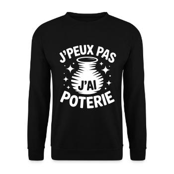 I Can't, I Have Pottery – Artist of the Earth - Unisex Sweatshirt - black - Front - Alina (178cm) & Michal (187cm)