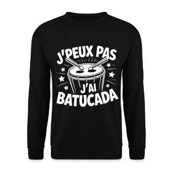 J’peux pas, j’ai Batucada - Sweat-shirt Unisexe - noir - Devant - Alina (178cm) & Michal (187cm)