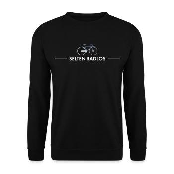 selten radlos fahrrad spruch geschenk radfahren - Unisex Pullover - Schwarz - Vorne - Alina (178cm) & Michal (187cm)