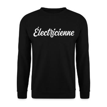 Électricienne - Sweat-shirt Unisexe - noir - Devant - Alina (178cm) & Michal (187cm)