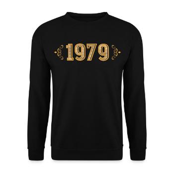 Legend since 1979 retro 1979 - Unisex Sweatshirt - black - Front - Alina (178cm) & Michal (187cm)