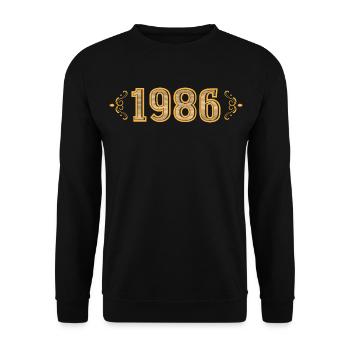Legend since 1986 retro 1986 - Unisex Sweatshirt - black - Front - Alina (178cm) & Michal (187cm)