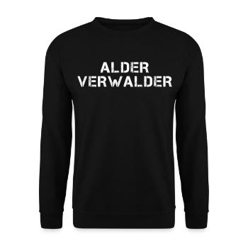 ALDER VERWALDER Hessisch Spruch Hessen - Sweat-shirt Unisexe - noir - Devant - Alina (178cm) & Michal (187cm)