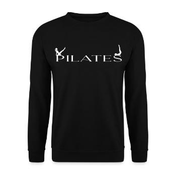 pilates - Unisex Sweatshirt - black - Front - Alina (178cm) & Michal (187cm)