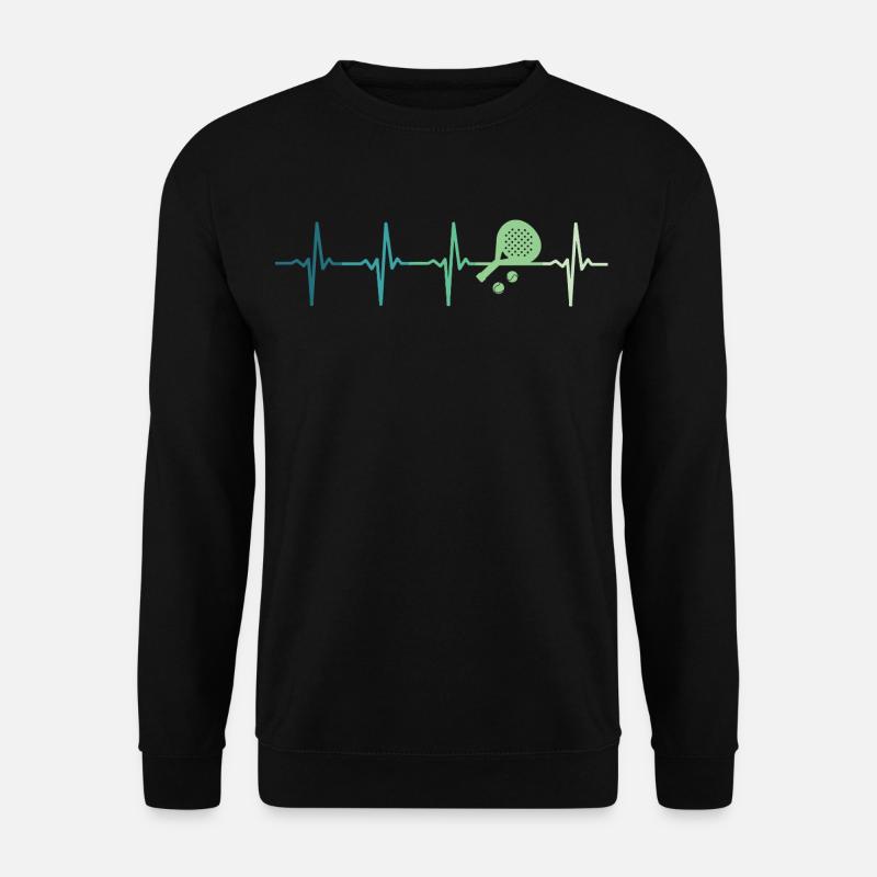 Padel-Tennis-Herzschlag-Padelspieler - Unisex Pullover - Schwarz