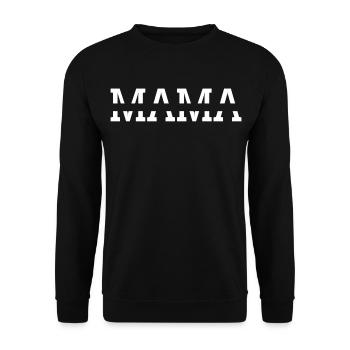 MAMA - Unisex Sweatshirt - black - Front - Alina (178cm) & Michal (187cm)