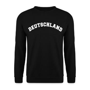 DEUTSCHLAND GERMANY EUROPA DEUTSCHE SPORT FAN - Unisex Pullover - Schwarz - Vorne - Alina (178cm) & Michal (187cm)