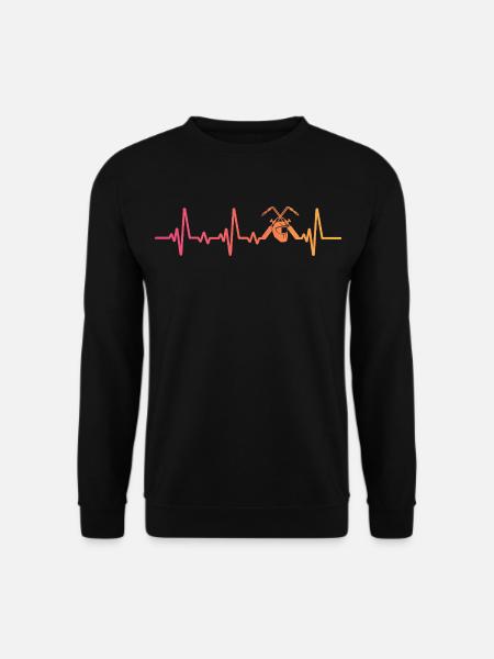 Welder Sunset Heartbeats Welding - Unisex Sweatshirt - black