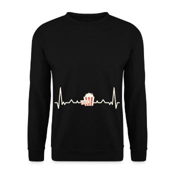 Cinema Heartbeat / Cinema Heartbeat - Unisex Sweatshirt - black - Front - Alina (178cm) & Michal (187cm)