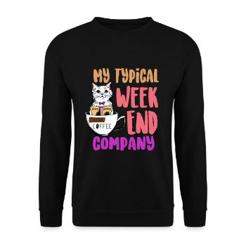 Cats kitten espresso - Unisex Sweatshirt - black - Front - Alina (178cm) & Michal (187cm)