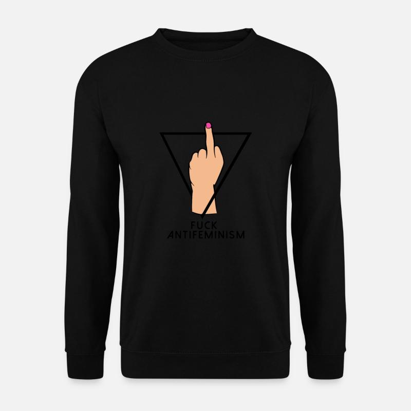 Mittelfinger Feminist - Unisex Pullover - Schwarz