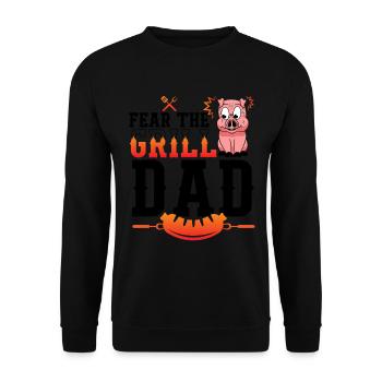 Barbecue Grill King Dad Gift idea - Unisex Sweatshirt - black - Front - Alina (178cm) & Michal (187cm)