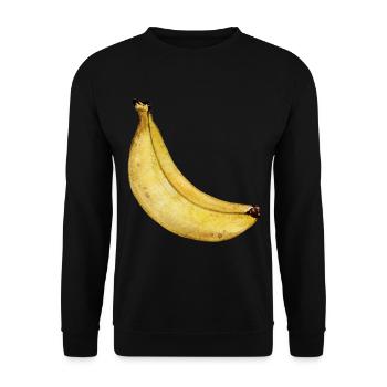 Banane - Sweat-shirt Unisexe - noir - Devant - Alina (178cm) & Michal (187cm)