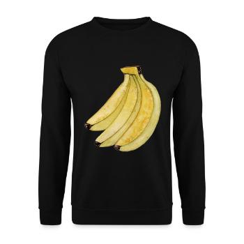 Banane bananes - Sweat-shirt Unisexe - noir - Devant - Alina (178cm) & Michal (187cm)