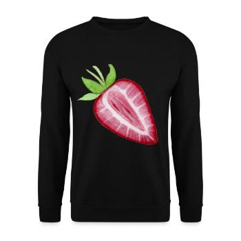 Fraise - Sweat-shirt Unisexe - noir - Devant - Alina (178cm) & Michal (187cm)