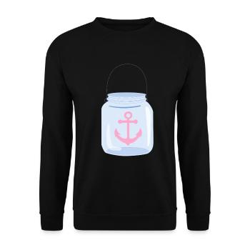 Ancre sur verre - Sweat-shirt Unisexe - noir - Devant - Alina (178cm) & Michal (187cm)